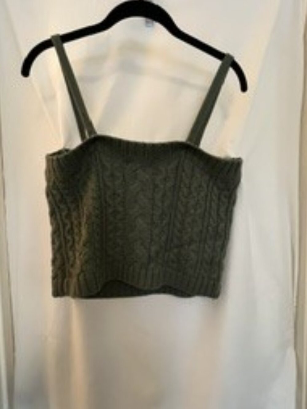 25 Born in Brooklyn Cable Knit Sweater Cami Tank- L